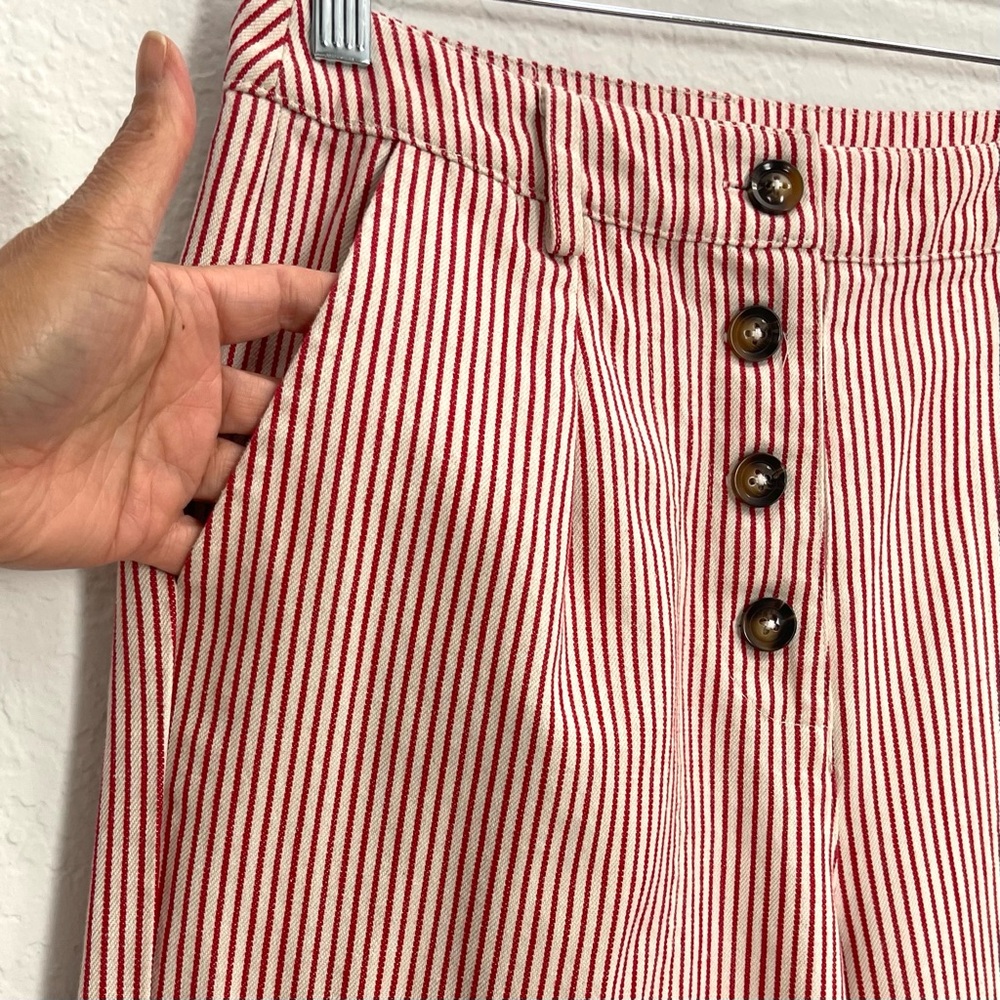 Saint Geraldine Marshall Pinstripe Crop Wide Leg Pants Size S - Picture 8 of 14